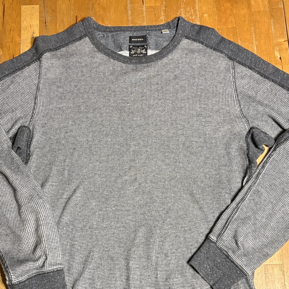 Diesel Charcoal thermal pullover sweater